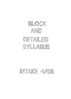 Class 4/68 Block & Detailed Syllabus