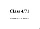 Class 4/71
