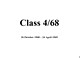 Class 4/68