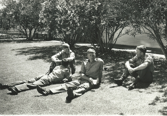 1967 330a At OTU John McGhie, lying Fraser Gibson, Wilson McOrist &Ross Hensman Guest photo 2
