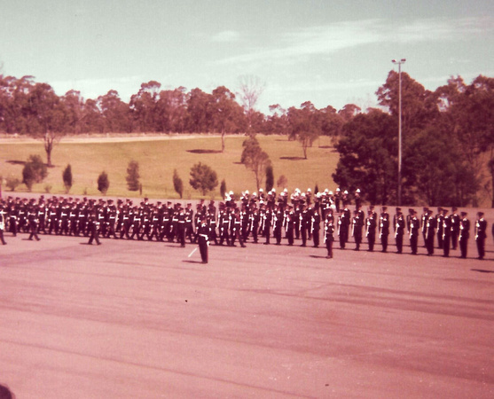 1972 296b Grad Pde Juniors Salute Graduating Seniors who SLow March Off Overall photo
