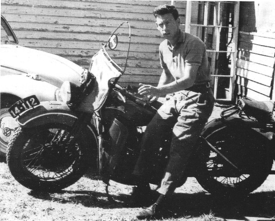 1968 200 John Sonneveld in CMF Greens  ex Army 1942 Harley Davidson Sonneveld photo