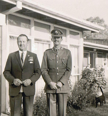 1969 499b Tony Parkes and his dad Peter on Anzac Day 1970