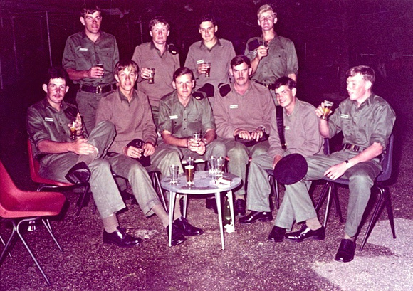 1971 400 Doc Dorahy's (2nd Left rear) Section at 1 RTB First night Off, first beer Dorahy photo